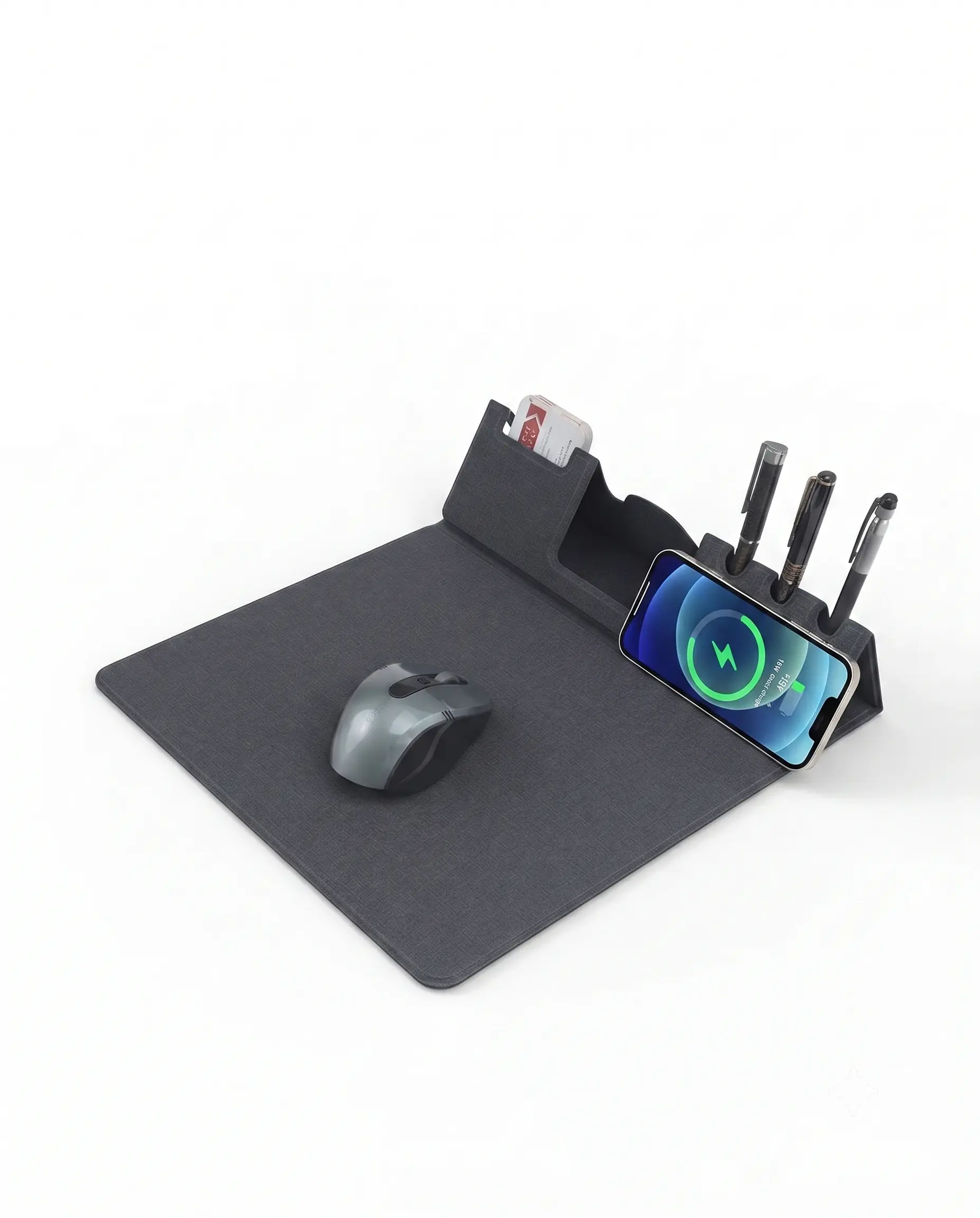 Gemini_Generated_Image_ncf2xncf2xncf2xn Wireless Charging Mouse Pad with Pen & Card Holder - Image 1