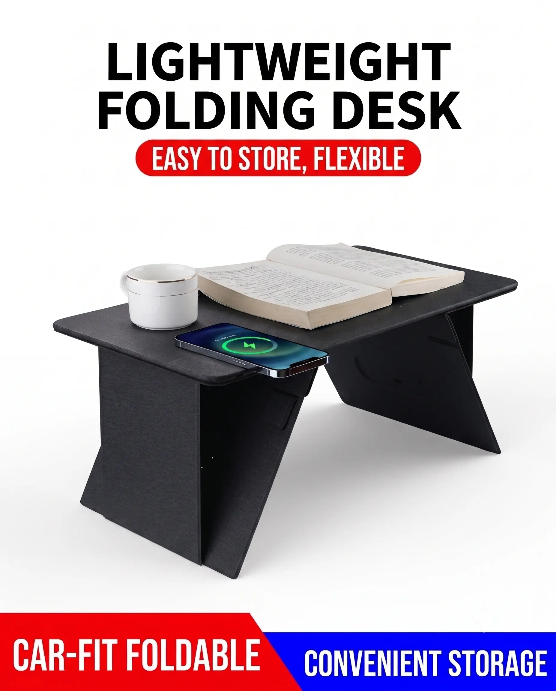 light weight folding desk final Lightweight Folding Lap Desk for Bed & Car - Image 1