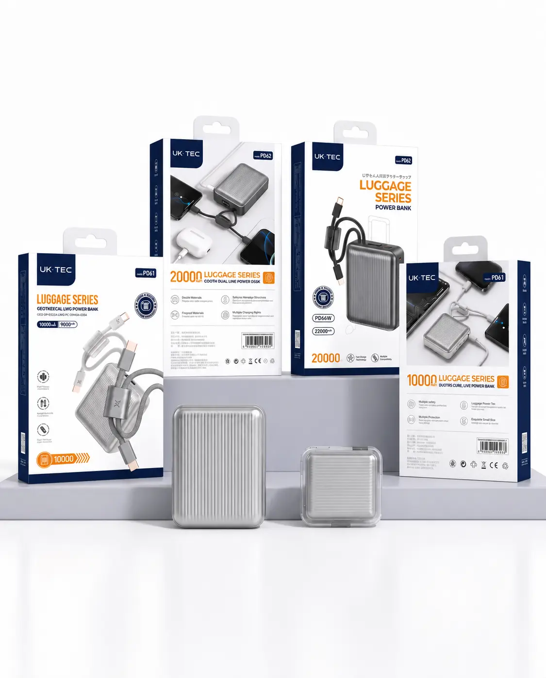 power bank final UK-Tek by SENDEM Luggage Series Built-In Dual-Line Power Bank - Image 1